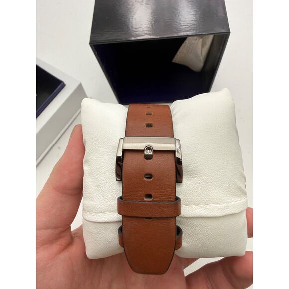 MOVADO BOLD Mens Watch Brown Leather Gunmetal 3600366 Needs Battery replacement main image 10